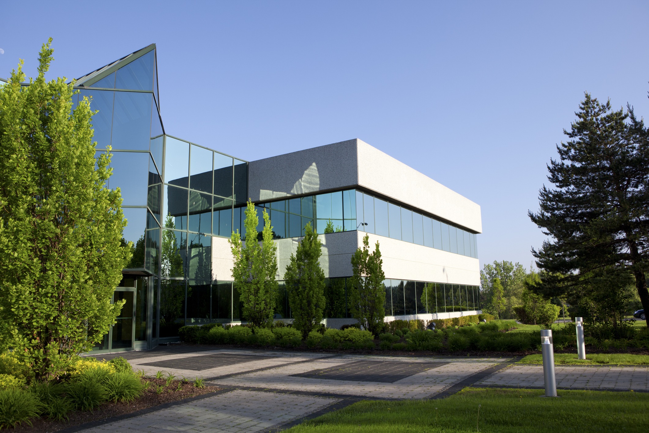 Modern office building with glass facade